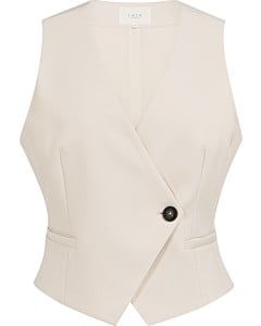 Asymmetrisch gilet CLOUD CREME WHITE