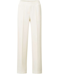 Jersey wide leg trousers ivory white