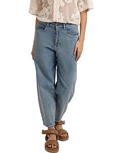 Denim broek met losse pasvorm MID BLUE DENIM