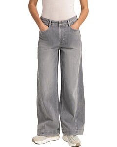 Denim jeans met naaddetails MID GREY DENIM