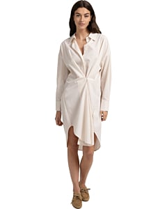 Gestreepte blousejurk SEMOLINA BROWN DESSI