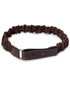 Suede belt with ruffles chocolate