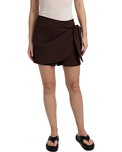 Gestreepte skort AUBERGINE PURPLE DES