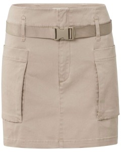 Cargo mini skirt with pockets LIGHT TAUPE