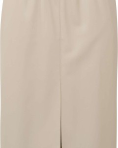 Midi skirt in faux leather birch sand