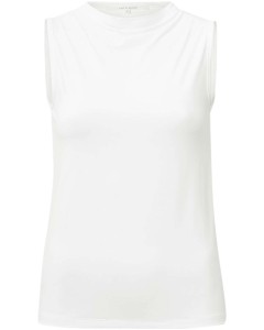 Singlet with detailed neck PURE WHITE