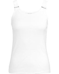 Singlet met ringdetails PURE WHITE