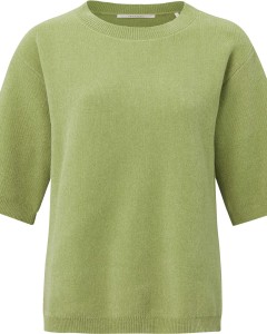 Chenille sweater half sleeves winter pear green