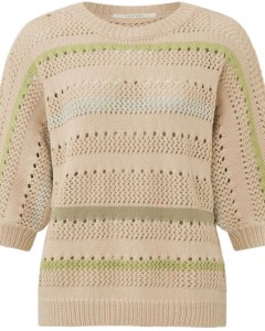 Textured stripe sweater winter pear green de