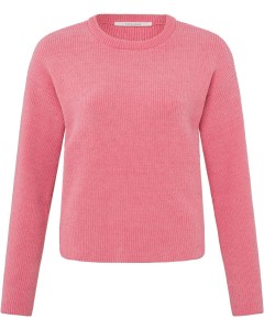 Chenille sweater with crewneck morning glory pink