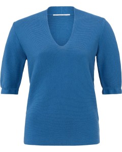 Cotton v-neck sweater bright cobalt blue