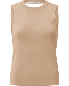 Knitted top with back detail LIGHT GREEN