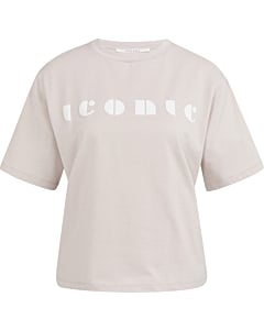 Boyfriend T-shirt met print TEMPLE GRAY DESSIN