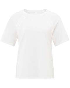 T-shirt with braided detail PURE WHITE