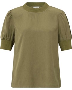 Top with crewneck gothic olive green