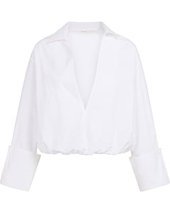 Blouse met ballonzoom PURE WHITE