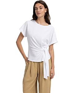 Top met knoopdetail PURE WHITE