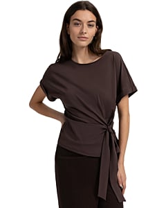 Top met knoopdetail AUBERGINE PURPLE