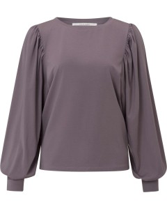 Top with puff sleeves moonscape purple