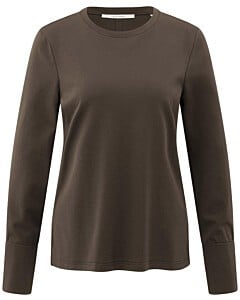 Top met geweven manchetten SLATE BLACK BROWN
