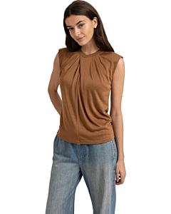 Top met plooidetail FOXTROT BROWN