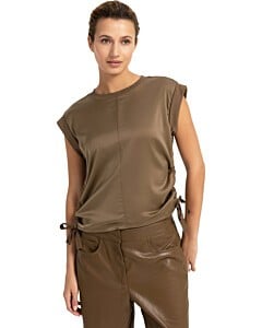 Top met koorddetails TEAK BROWN