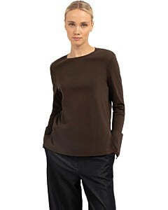 Top met kanten manchetten DELICIOSO BROWN