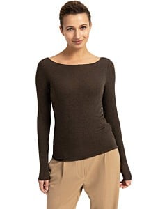 Top met boothals SLATE BLACK BROWN ME