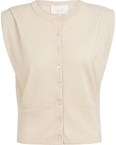 Vest met schouderdetail CLOUD CREME WHITE