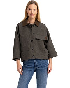 Oversized wollen jack GREY MELANGE