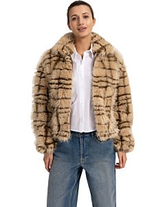 Jas van imitatiebont PURE CASHMERE GREY D