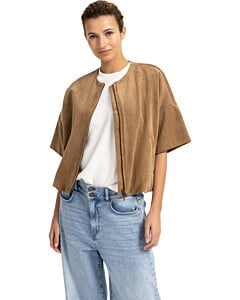 Oversized suedine jasje OTTER BROWN