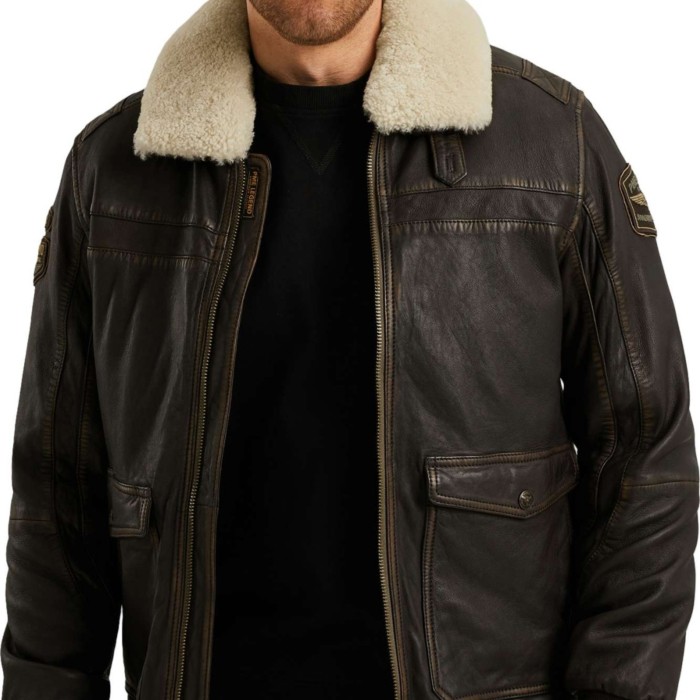 PME Legend Flight jacket SNOWPROP sheep veg r Espresso PLJ2509703