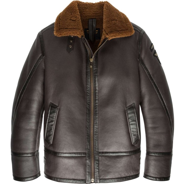 sensatie rand solo PME Legend Lammy jacket 100% sheepskin d.brown PLJ00705-771 | VTMode