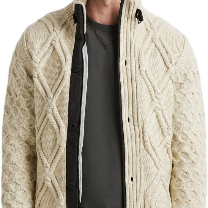 gebed Onbepaald reactie PME Legend Zip jacket heavy knit mixed yarn bone white PKC2209360-7013 |  VTMode