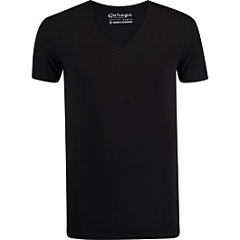 Bodyfit t-shirt deep v-neck 200 black-2 s