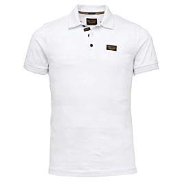 Short sleeve polo cotton elastan p bright white