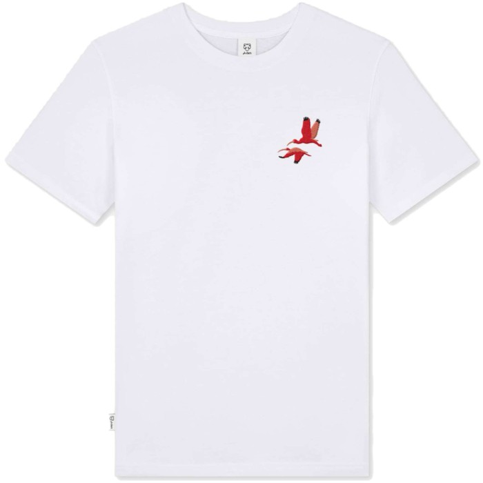 T-shirts white & flying birds aplic