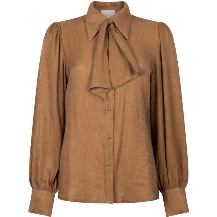 Veronne tie blouse light brown 618