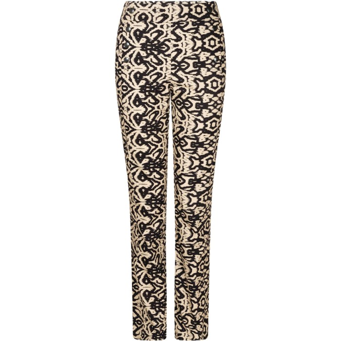 Solla graphical beige & black pants