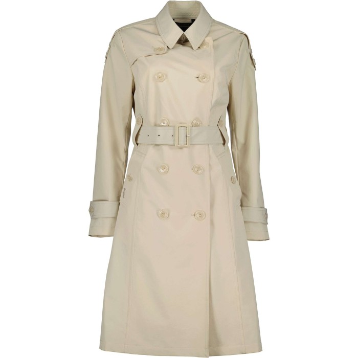 Trench coat long sand shell
