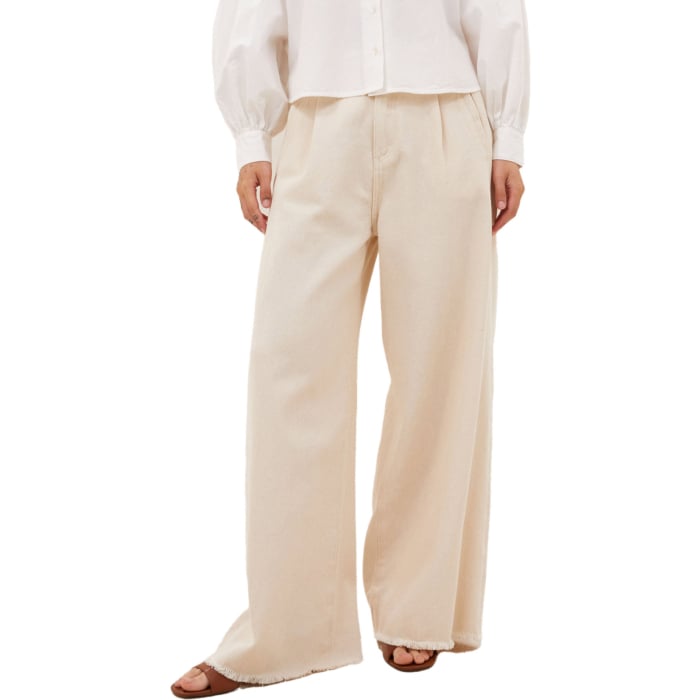 Lux grain jeans raw white