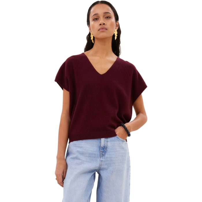 sil v-neck pullover