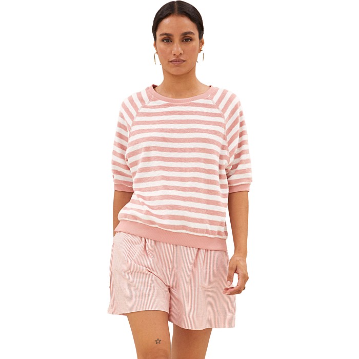 Neva slub stripe top rose slub stripe