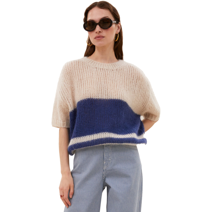 Nino vintage stripe pullover navy