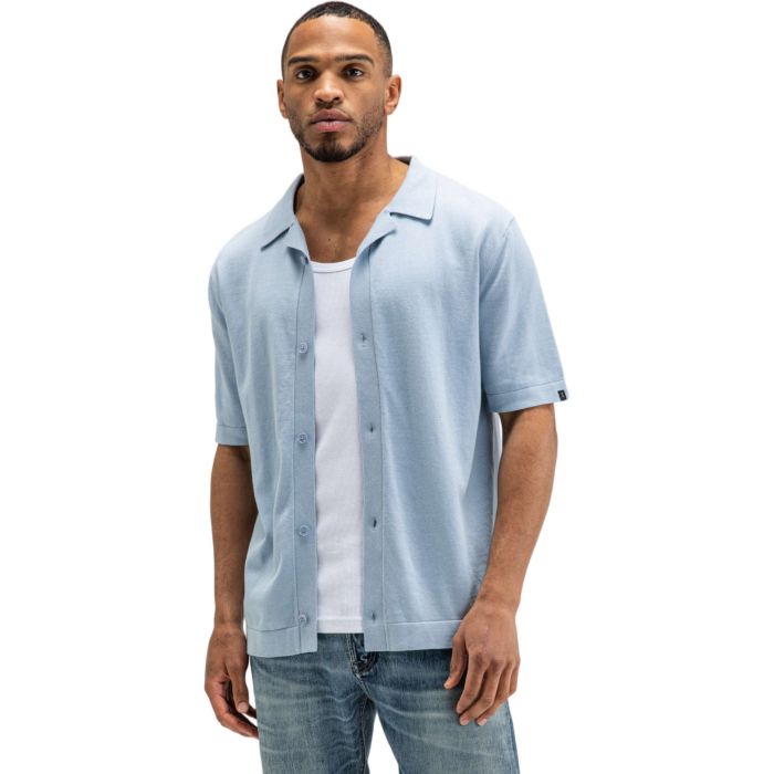 Clifde Knit Shirt Shark Blue