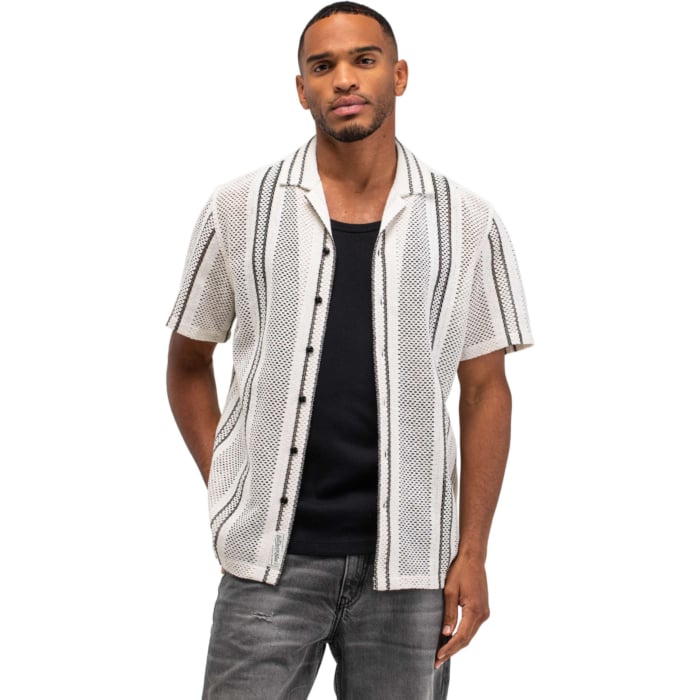 Alex Knitted Shirt SS Titan  white