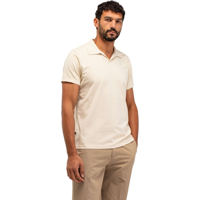 Alain Jersey Polo Beige grey