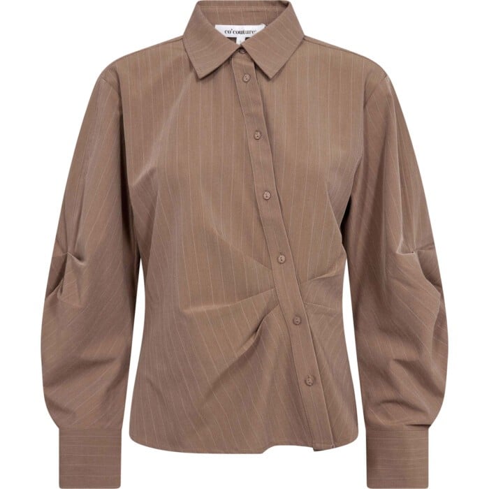 LyviaCC Asym Pin Shirt Walnut