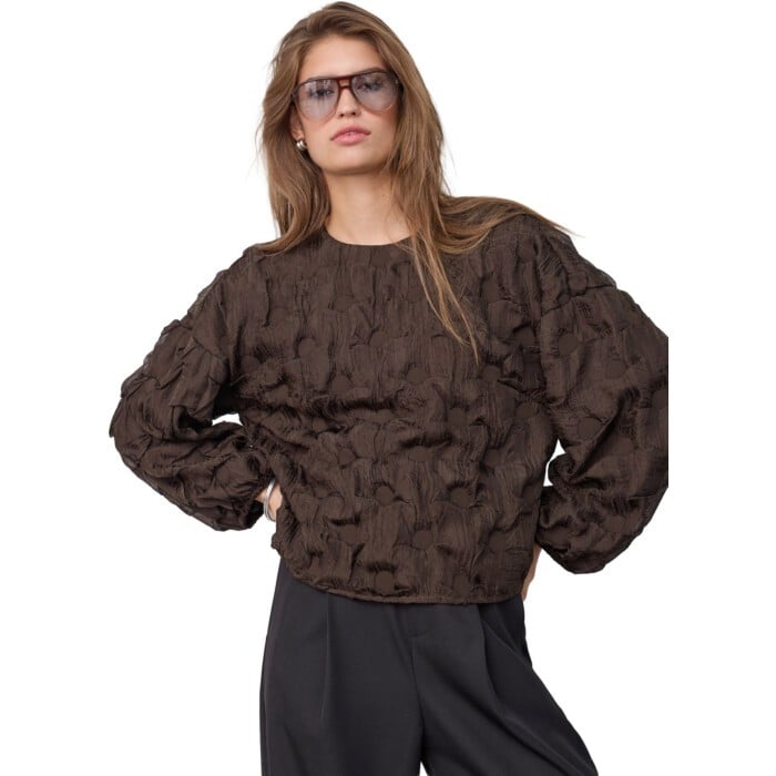 FeronCC Structure Blouse Bison